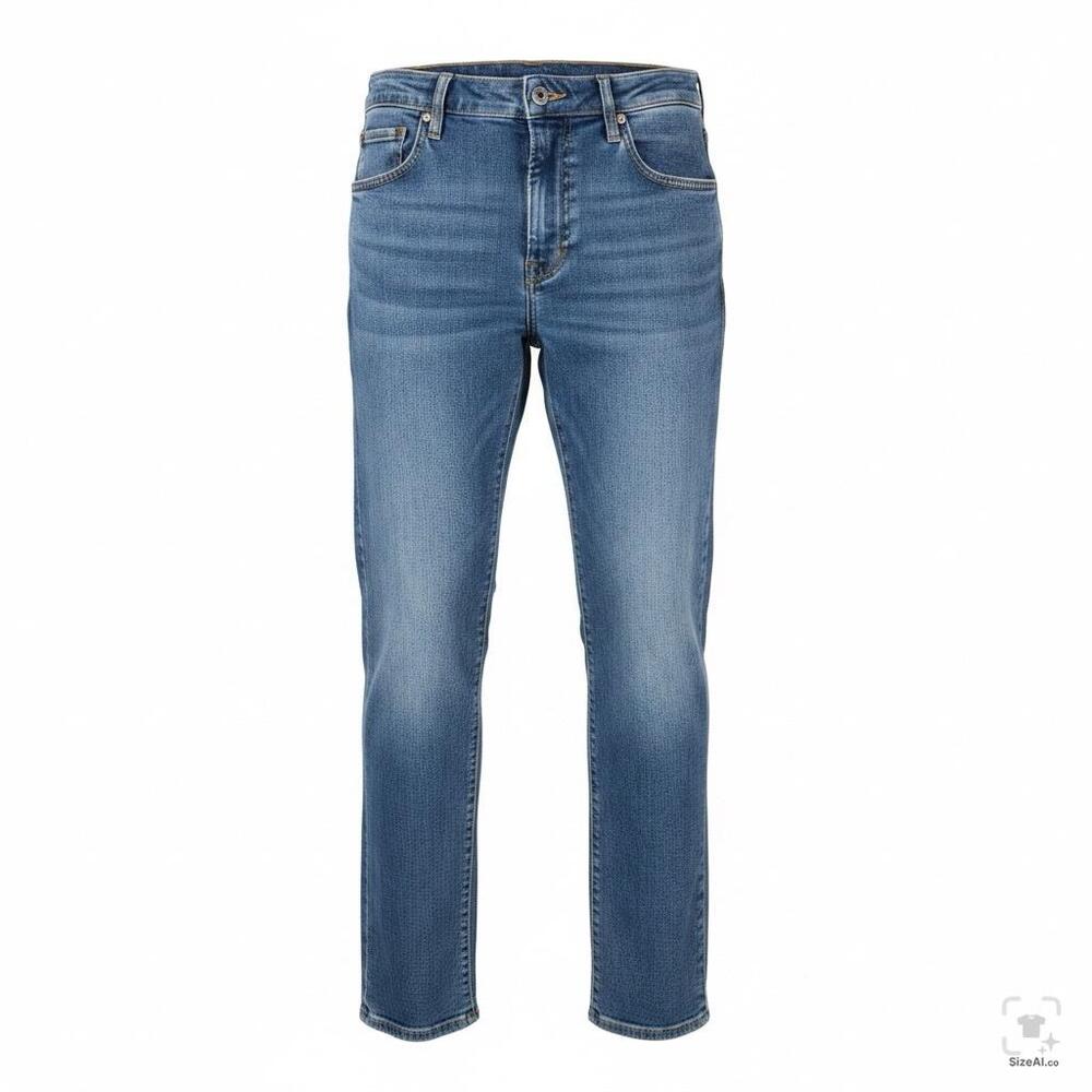 True Religion Rocco Jeans Mens 32x33 Blue Denim Slim Fit Tapered Stretch No Flap